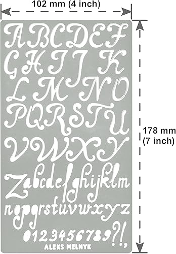 Miniatura 2 de Aleks Melnyk No.34 Plantillas de metal, pirografía, kit de quema de madera, 3 plantillas, plantillas de letras para grabar madera y patrones,