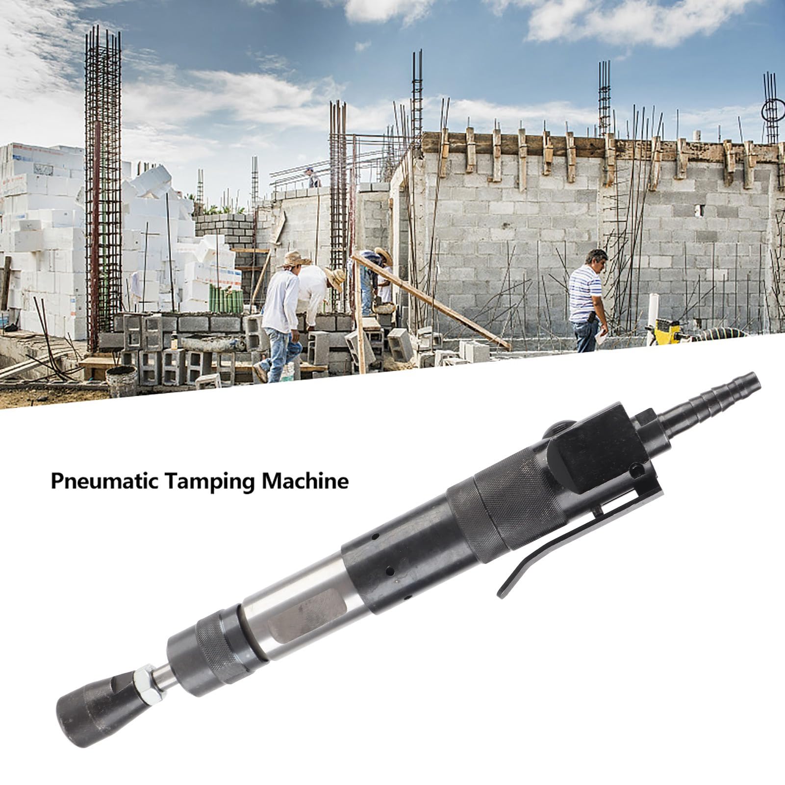 Máquina apisonadora neumática HaloVerde D3, herramienta de compactación de suelos para aplicaciones de manipulación de aire de alta resistencia en construcción y paisajismo.
