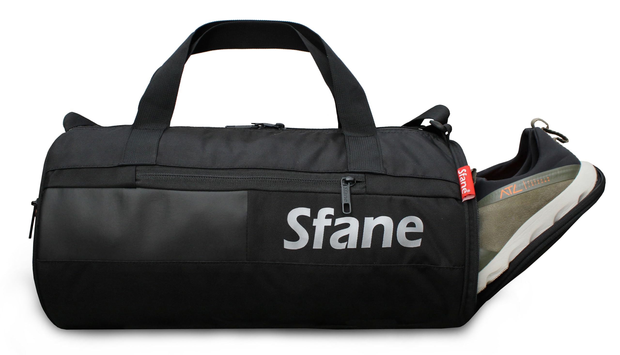 Sfane Men & Women Polyester Black & Grey Trendy Duffel Gym Bag (1 Qty) (Grey)