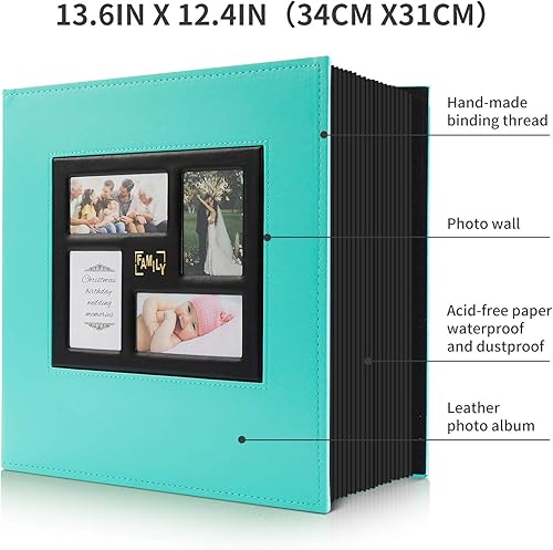 Miniatura 2 de Álbum de fotos de 1000 bolsillos, de 4 x 6 in, capacidad extra grande para familias, álbumes de fotos de boda con capacidad para 1000 fotos