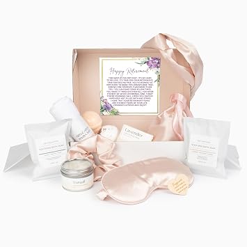 Dear Ava Luxury Spa Gifts for Women | Organic Self Care luxury Anti Stress Relaxing Bath and Body Kit Set Basket Box for Her with Heartfelt Card | Happy Retirement Gift