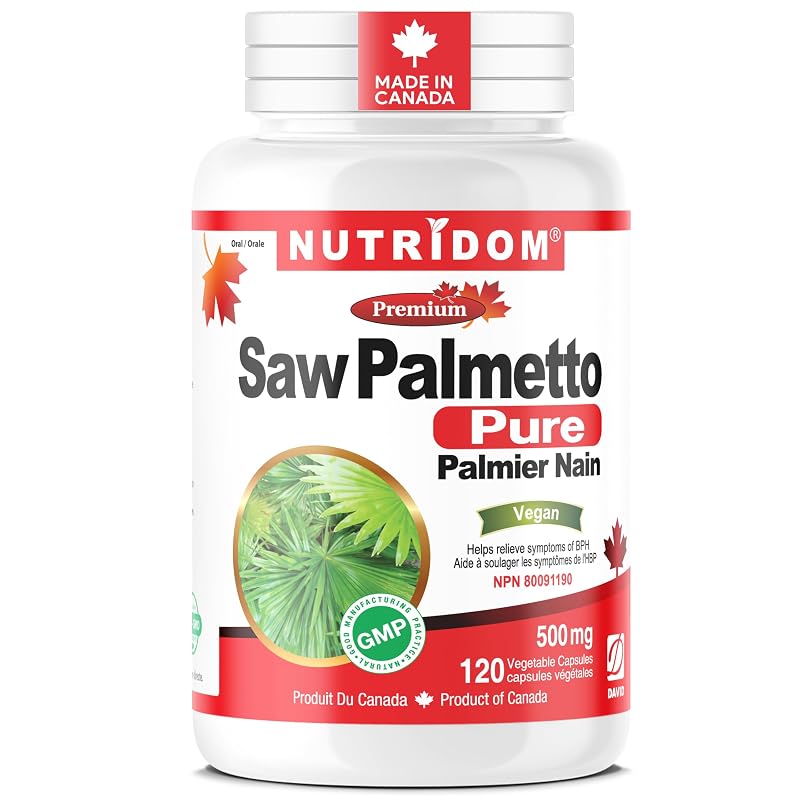 Nutridom Suplemento fitoterápico de Saw Palmetto 500 mg, 120 cápsulas