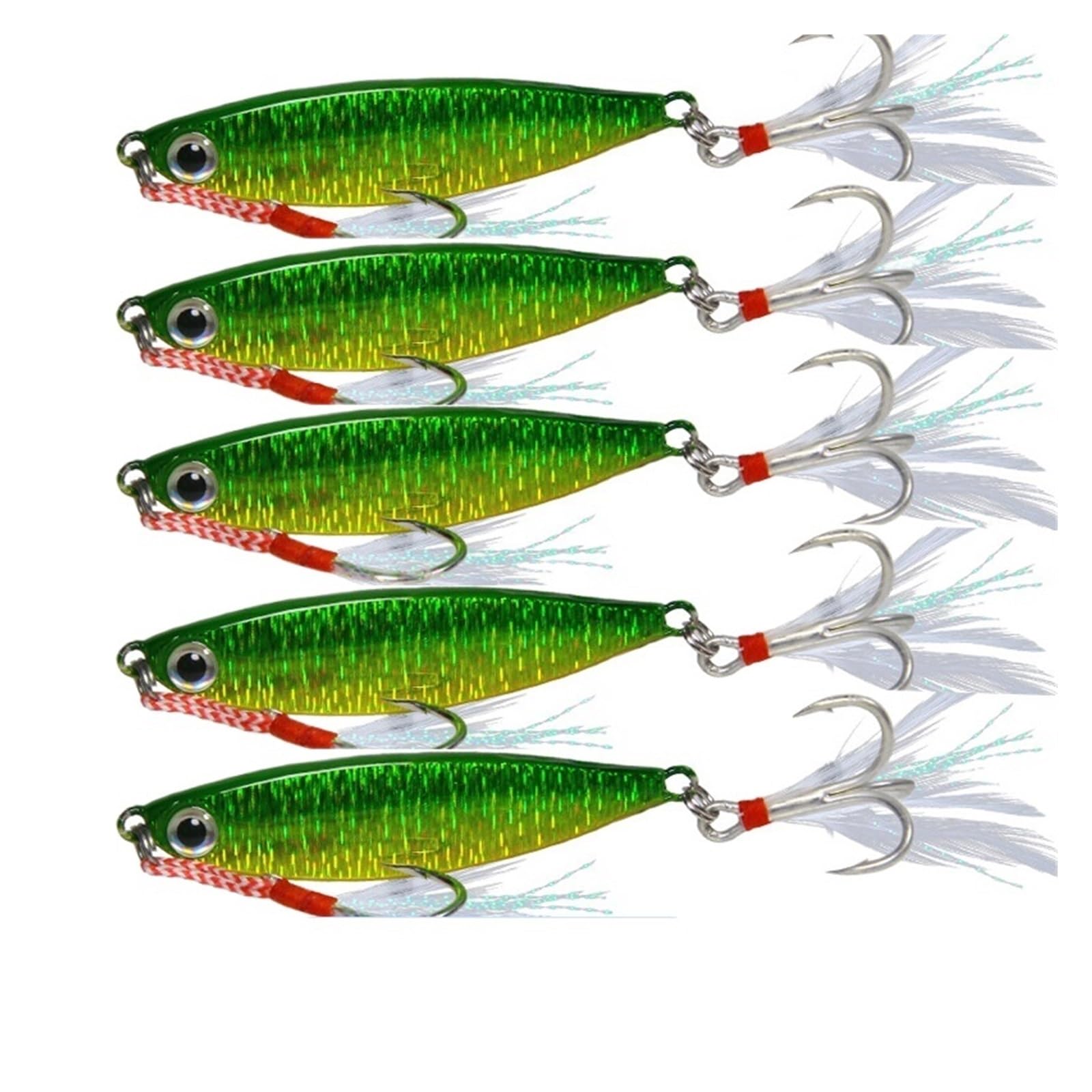Leurres de pêche, 3D Eyes Soft Fishing Lure , 5 pièces/lot 7g 10g 15g 20g 30g appâts en métal moulé Spinner leurres de pêche gabarits pêche à la truite matériel dur poisson gabarits ensemble appât(Gre