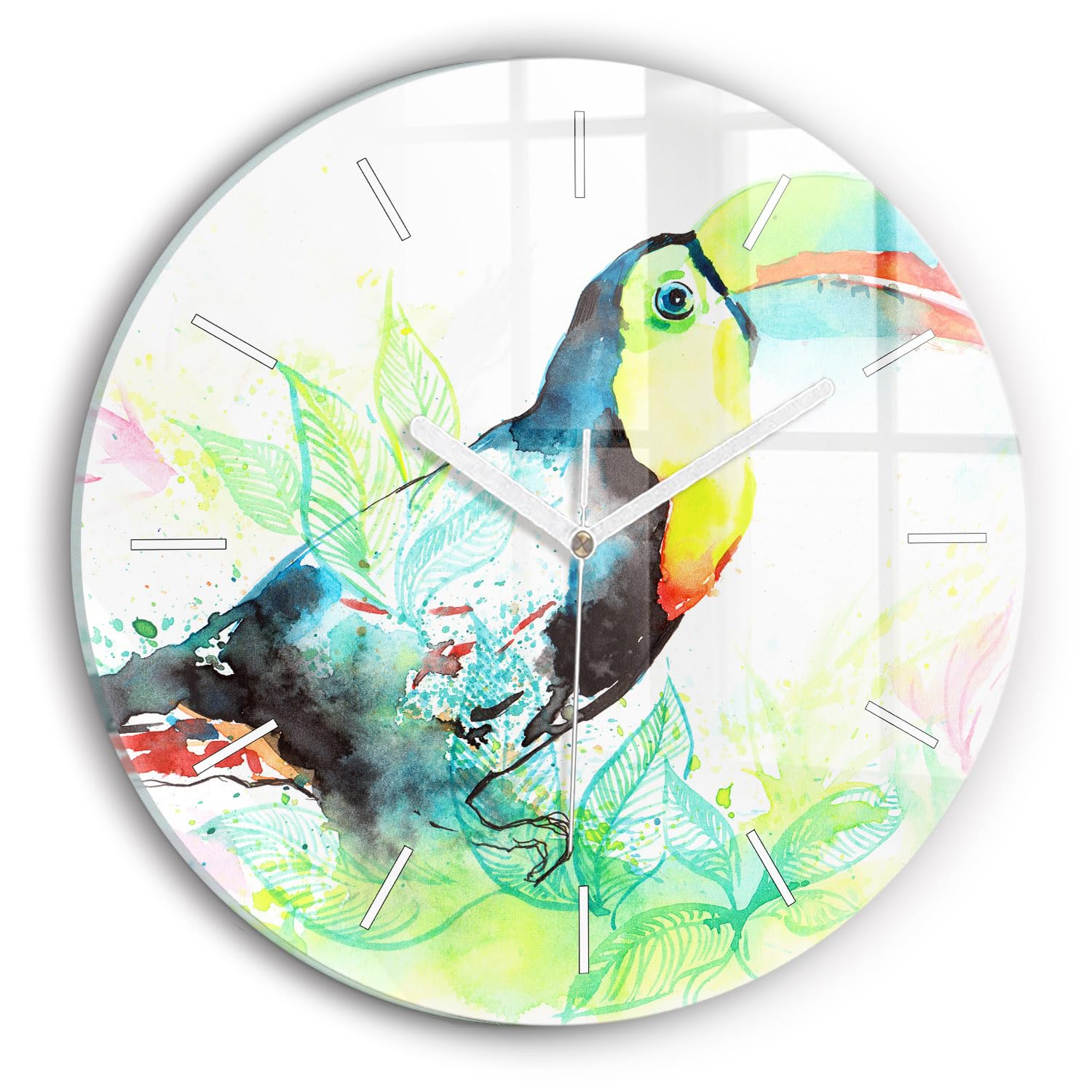 Horloge en Verre sans Tic-Tac Wallfluent pour Sommeil Paisible