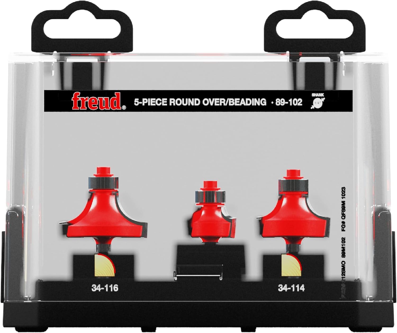 Freud 89-102: 5 Piece Round Over/Beading Bit Set (1/4" Shank)