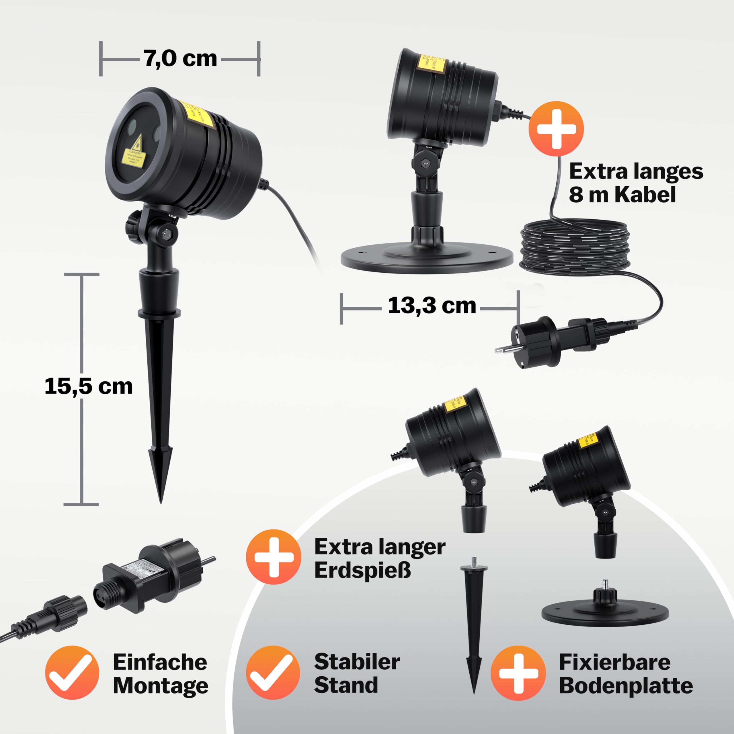 Monzana Proiettore Laser a LED di Natale IP44 Telecomando con Timer Babbo Natale Esterni Interni