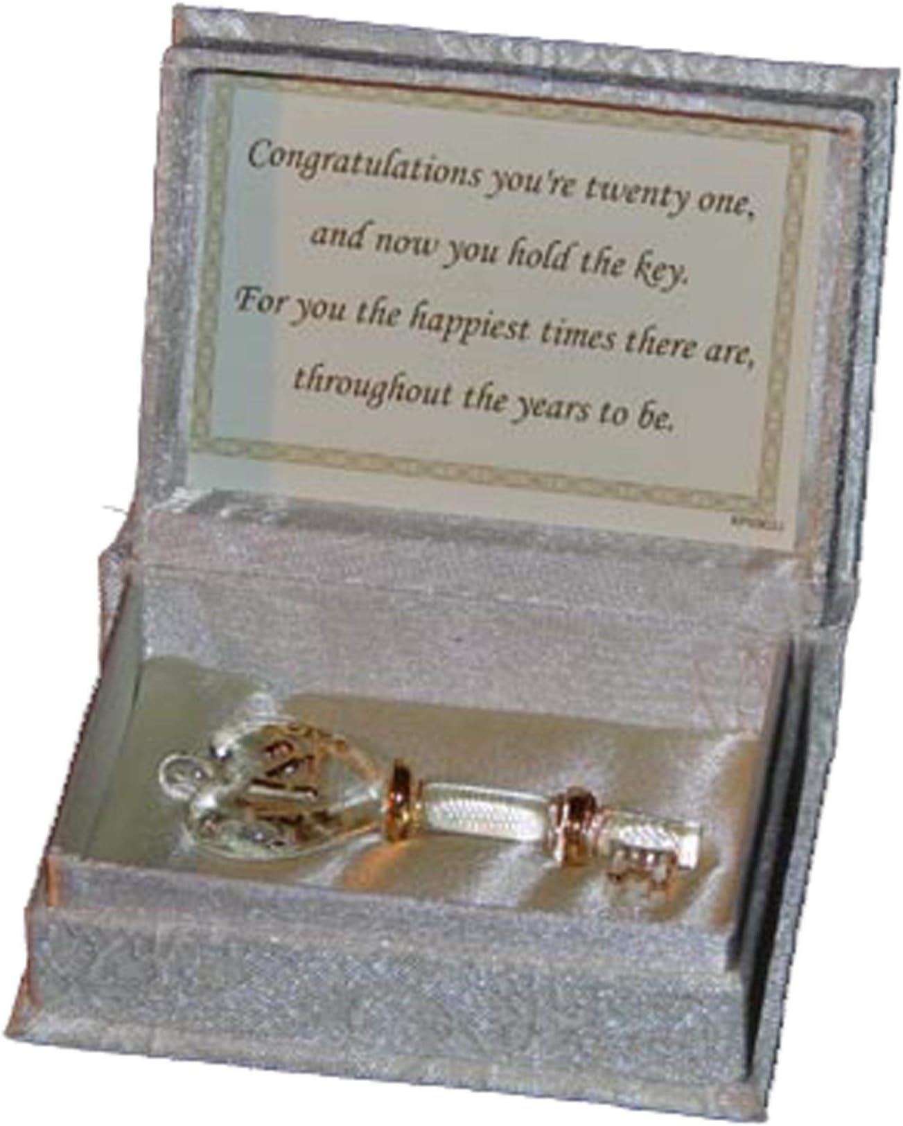 Special Occasion 21st Birthday Glass Key Memento Keepsake Gift