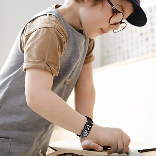 Miniatura 5 de Reloj de seguimiento de actividad física para niños, reloj de fitness para niños, contador de pasos, podómetro, reloj impermeable, rastreador de