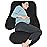 MOON PARK Pregnancy Pillows for Sleeping - U Shaped Full Body Maternity Pillow with Removable Cover - Support for Back, Legs, Belly, HIPS - 57 Inch Pregnancy Pillow for Women - Black