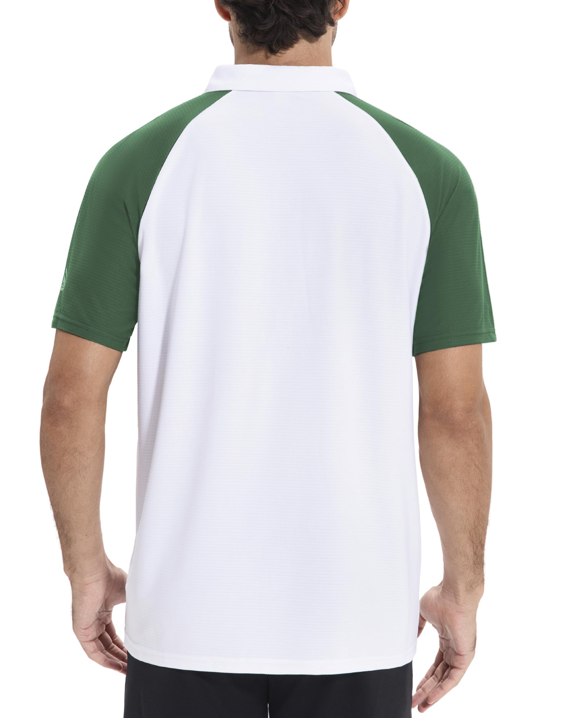 AMZSPORT Polo Uomo Manica Corta Sportiva Golf Tennis T-Shirt Asciugatura Rapida TON Colletto e Bottoni