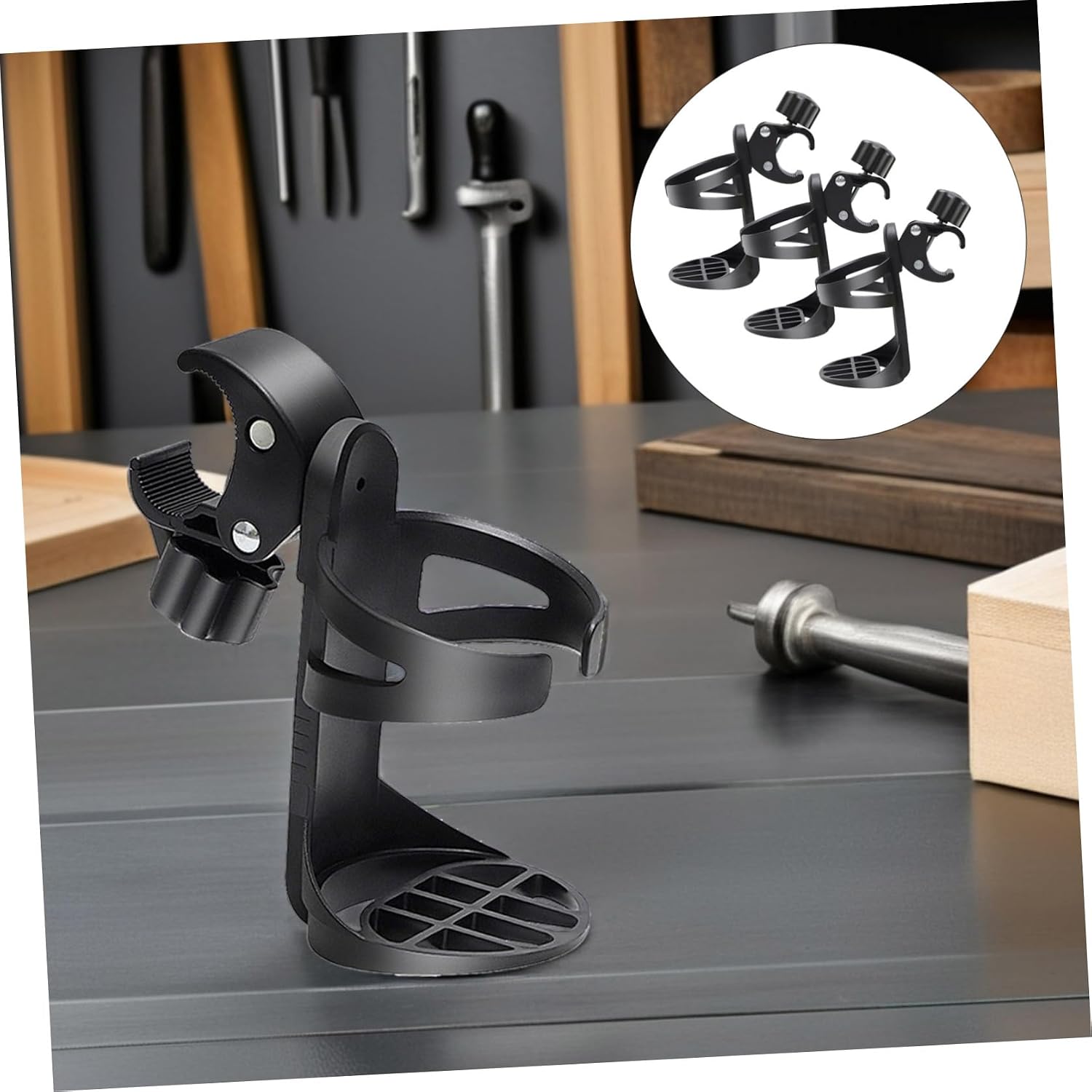 3pcs Walker Cup Holder for Rollator and Mobility Devices, Adjustable and Detachable Cup Holder for Wheelchair, Lightweight Pp Material with Stable and Secure Design for Outdoor