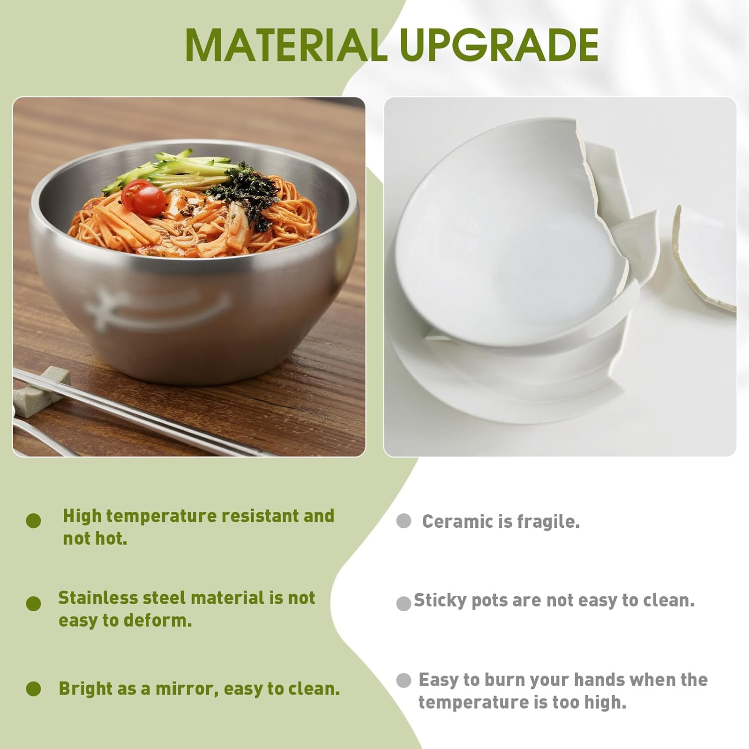 12 Pack Stainless Steel Bowls Bulk SUS304 Double Wall Insulated Bowls Matte Brushed Metal Soup Bowl for Rice Salad Noodle Snack Cereal Ice Cream Serving Mixing Prep(24 oz)