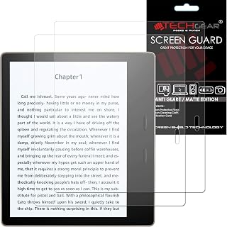 TECHGEAR [Pack of 2 Matte Screen Protector for Amazon Kindle Oasis 3 (2019 Release / 10th Generation) ANTI GLARE/MATTE Screen Protector with Cleaning Cloth and Applique Card