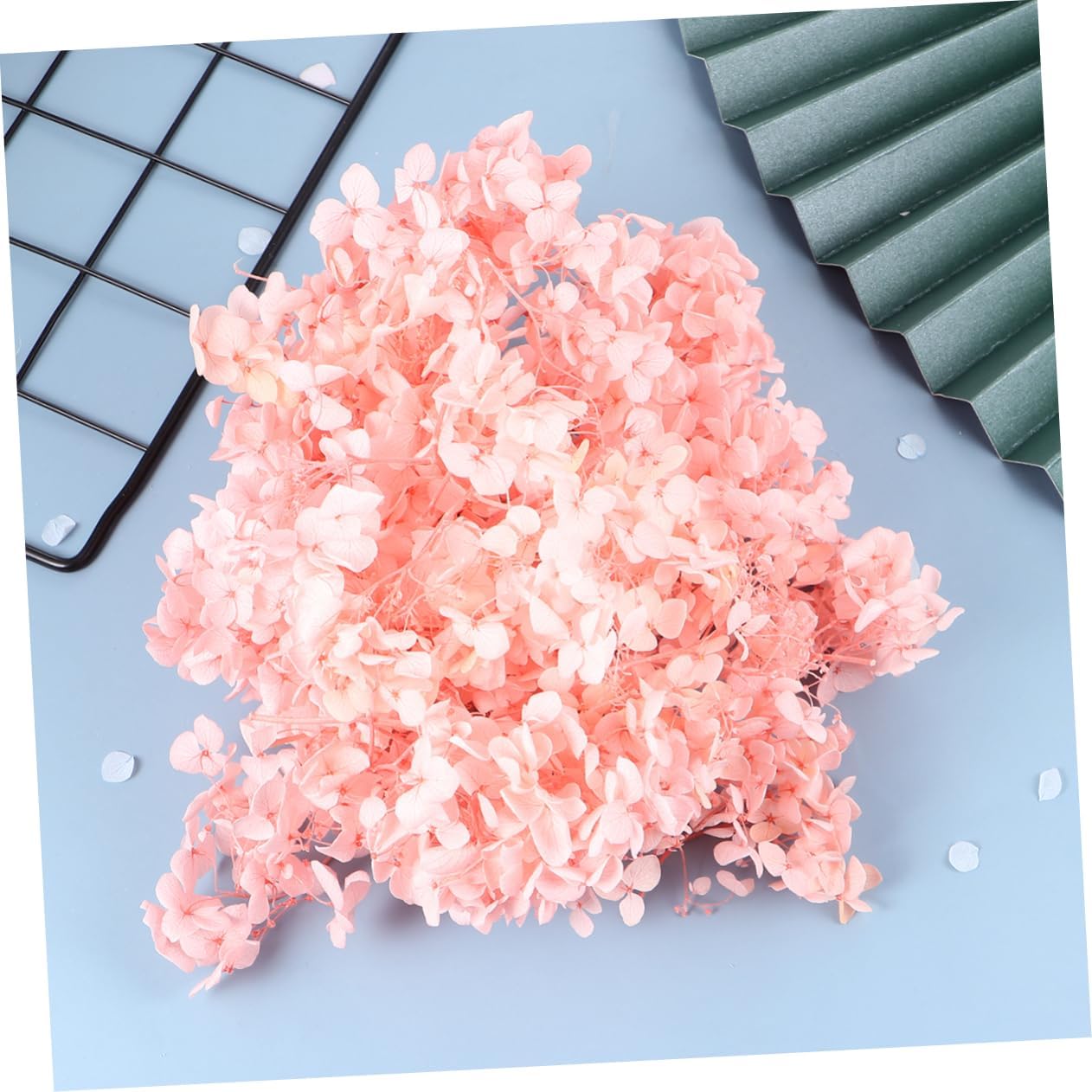 SOLUSTRE 1Pack Natural Dried Hydrangea Petals for DIY Ornaments Pink Floral Decoration for Crafts Home Decor and Nail Art Unique Natural Flower Petals