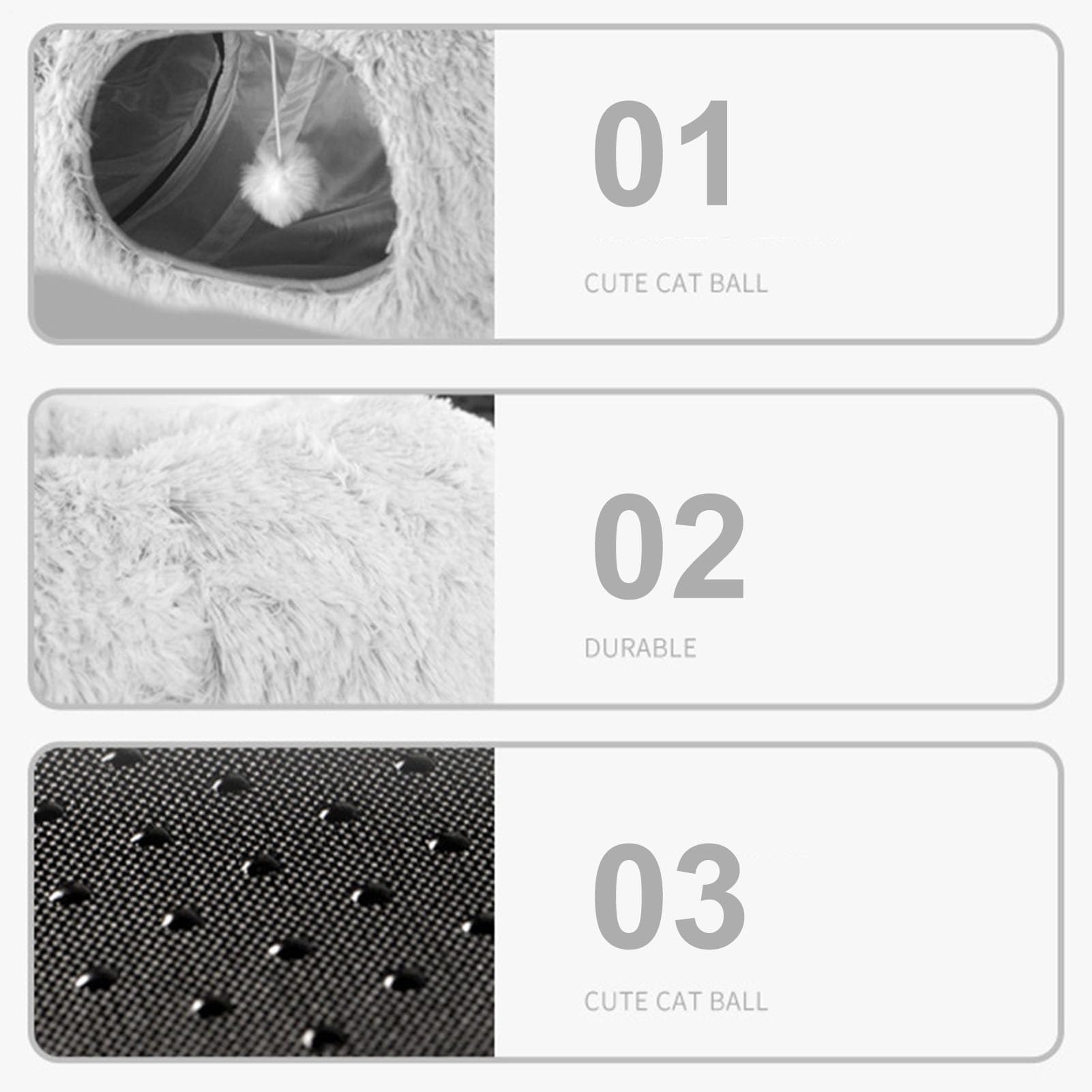 Kocie Legowisko Tunelowe Donut Pluszowe Legowisko Dla Kociąt Dwa W Jednym | Ogrzewane Legowisko dla Kota Do Domu Mieszkania Biura Salonu Sypialni Dla Opiekunów I Miłośników
