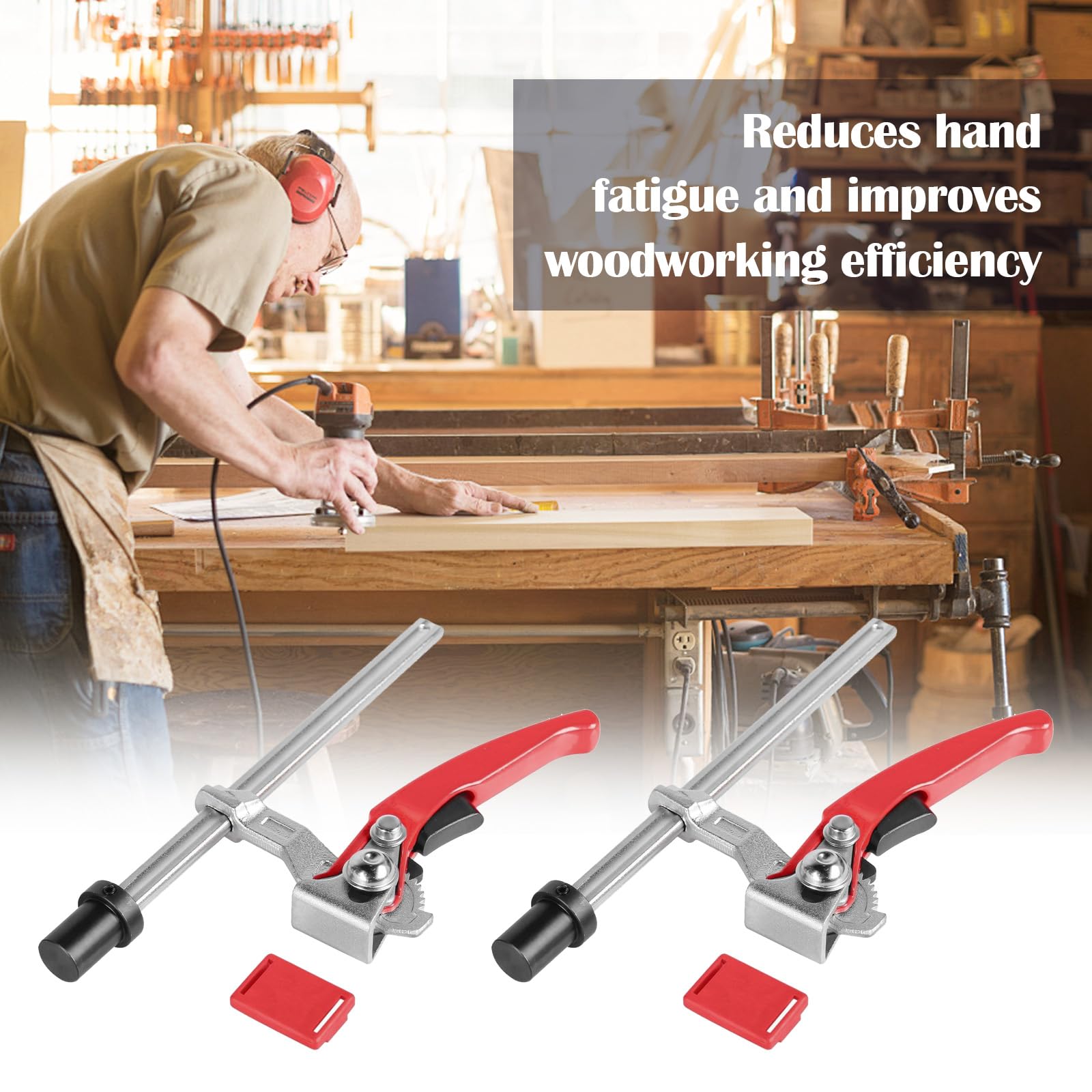 Dispositivo De Sujeción De 16 mm, 2 Piezas ø16 Dispositivo De Sujeción Para Mesa De Soldadura, Liberación Rápida Con Capacidad De 160 mm Y Profundidad De Garganta De 60 mm Para Amolar, Cortar