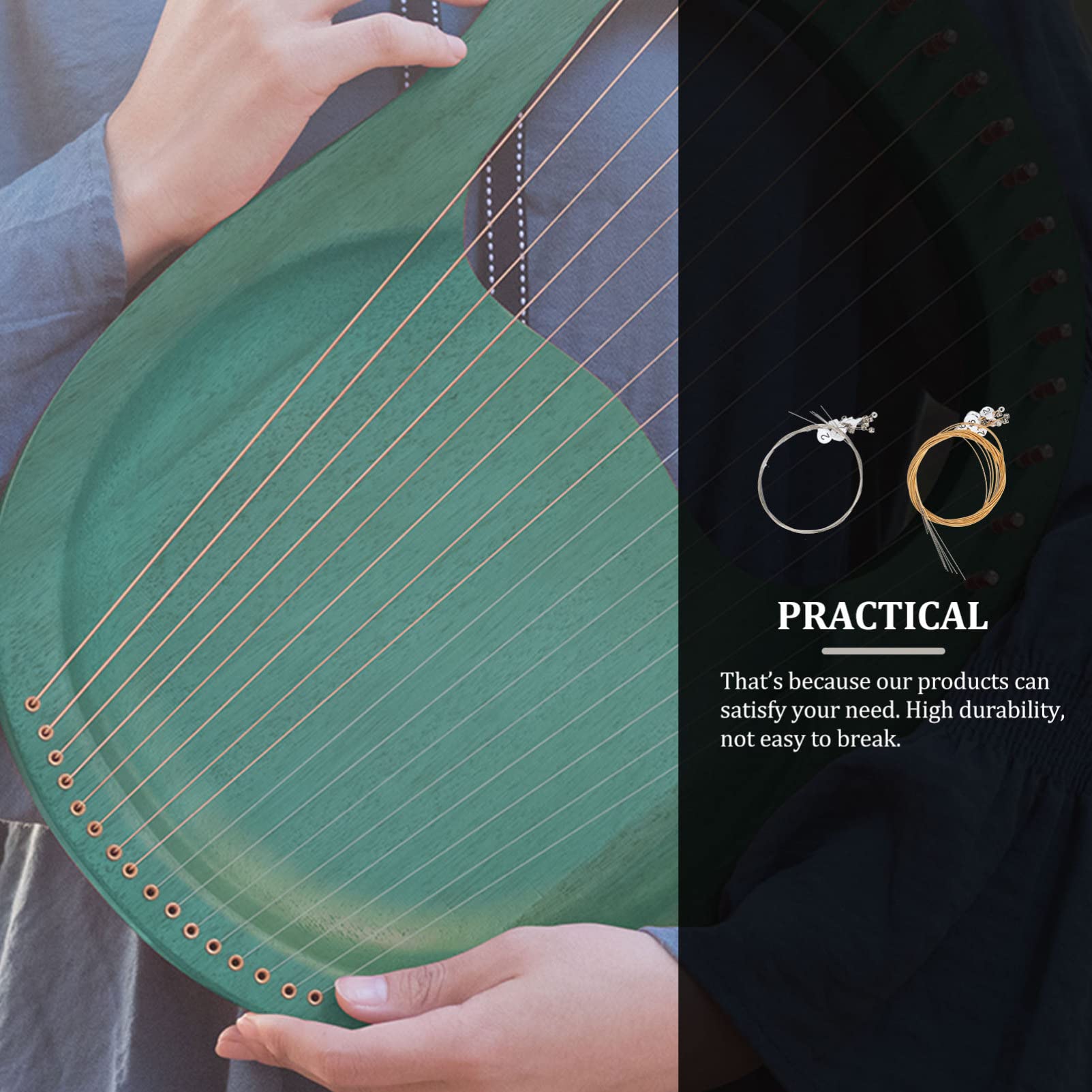 HEMOTON 5sätze Saiten Lyra Ersatzsaiten Aus Praktische Musikalische Instrumentenzubehör Für Schüler Und Musiker Hohe Klangqualität Klare Töne Und Reichhaltige Obertöne