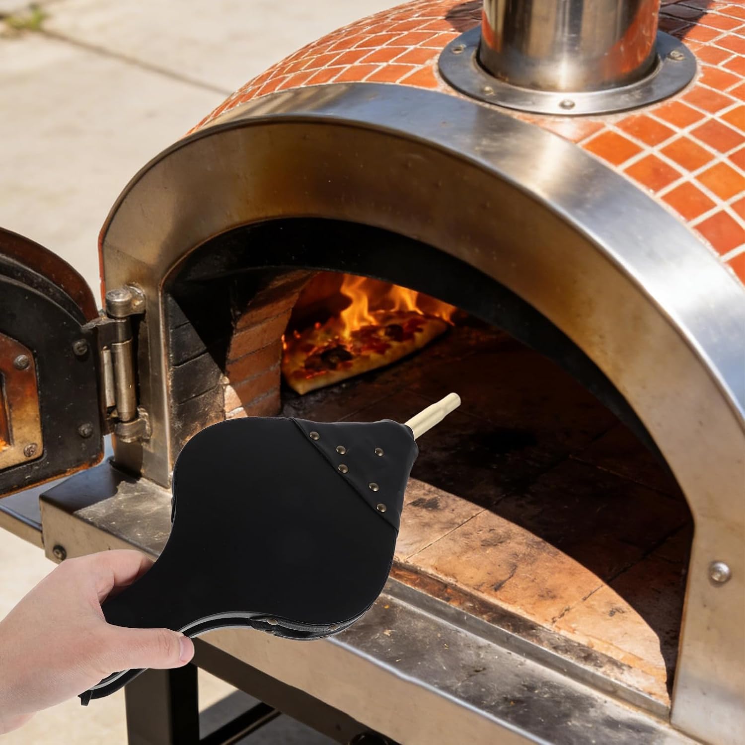 LABRIMP Fireplace Bellows: Handheld Fire Blower Tool Wood Stove Air Pump - Manual Campfire Starter for Indoor and Outdoor Camping Use