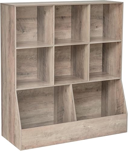 Miniatura 34 de DINZI LVJ Organizador de almacenamiento de juguetes, estantería para niños, gabinete de almacenamiento de juguetes de madera, estantería para niños