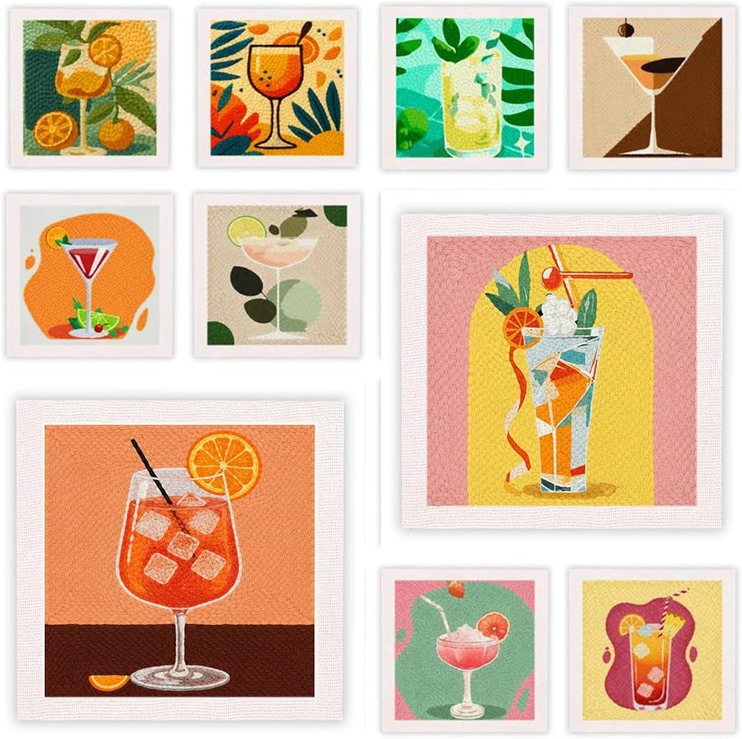 Edgiyuo Punch Needle Embroidery Kit for Beginners - DIY Cup Drinks Crafts with Yarns for Adults(CCXF-217-2525)