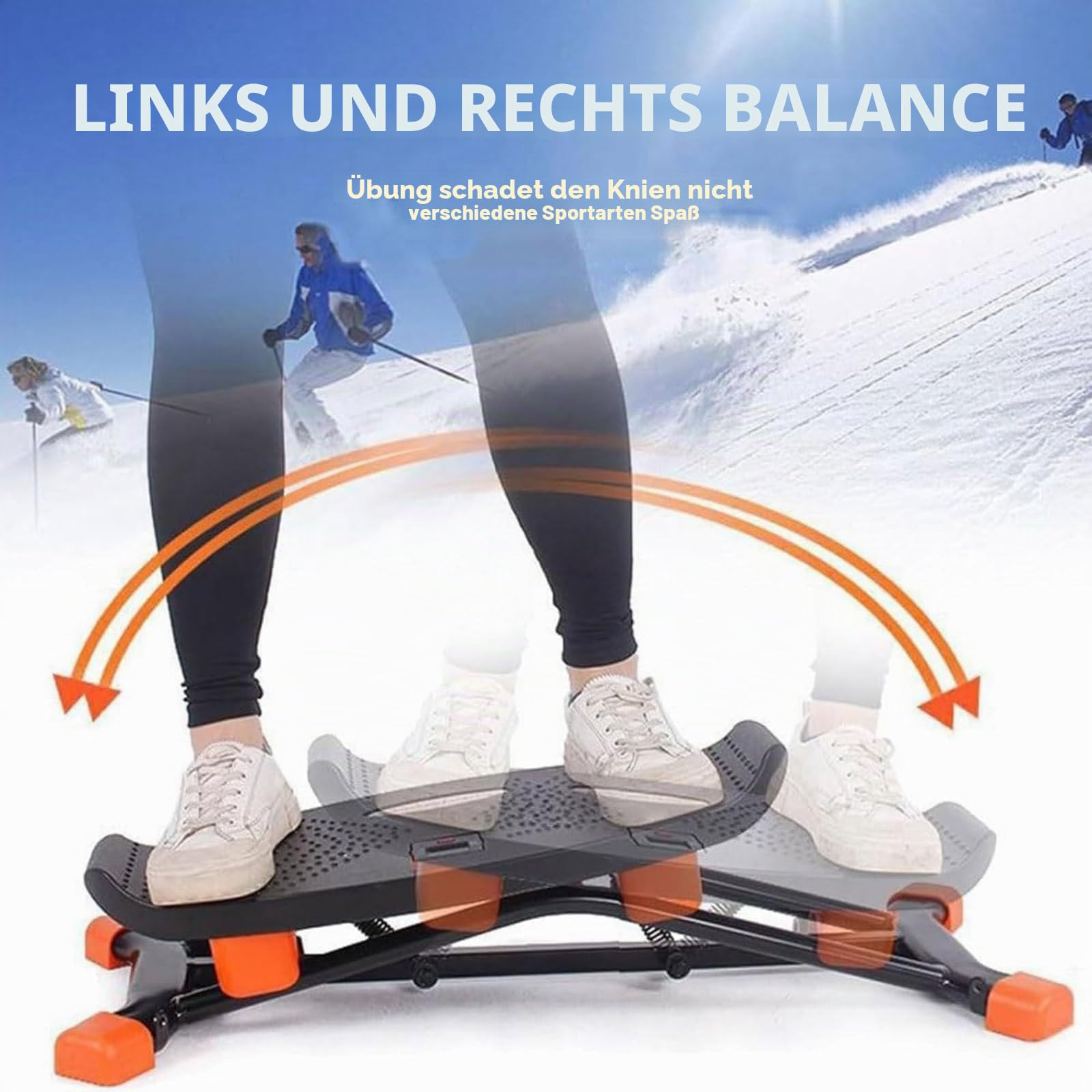 Indoor-Ski-Maschine, einstellbarer Widerstand, simuliertes Krafttraining, Datenanzeigen, Tragfähigkeit 100 kg, Schwungschiebemaschine, Kraft- und Balance-Trainingswerkzeug-Set, für Skitraining