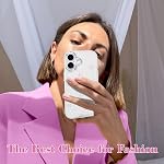 EYZUTAK Case for iPhone 17, Bling Glitter 3D Bowknot Phone Case Cute Sparkly Crystal Clear Bow Aesthetic Design Cover Slim Soft Durable TPU Transparent Protective Cover for Women Girl - Pink Bow
