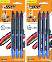 Vista 10 de BIC - Bolígrafo retráctil original de 4 colores con punta media de 1.0 mm, 3 unidades con tinta surtida