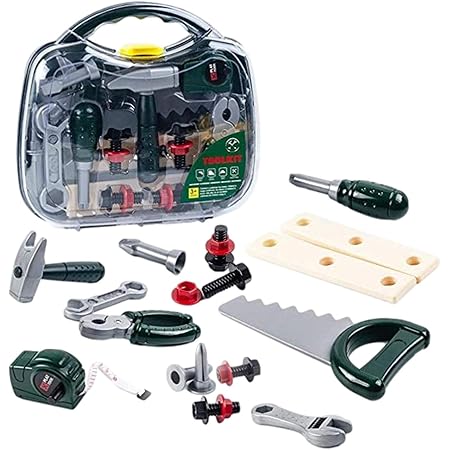 Amazon Co Jp Per Pet 大工さん 大工さんおもちゃ 工具セット おままごと 工具おもちゃ 男の子 おもちゃ 工具ボックス ネジ ドライバー 大工さんセット ごっこ遊び ツール工具箱 知育玩具 子供 誕生日 プレゼント おもちゃ