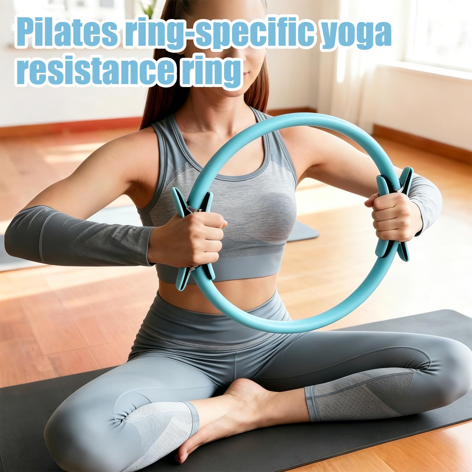 Pilates Set 13 Teiliges,Pilates Ring Set,Pilates Essential Kit mit Yoga Ball,Pilatesring,Resistance Band,Yogagurt,Pilates-Griffsocken, Pilates Set für Zuhause,Pilates Ring Kreis Set für Fitness Home