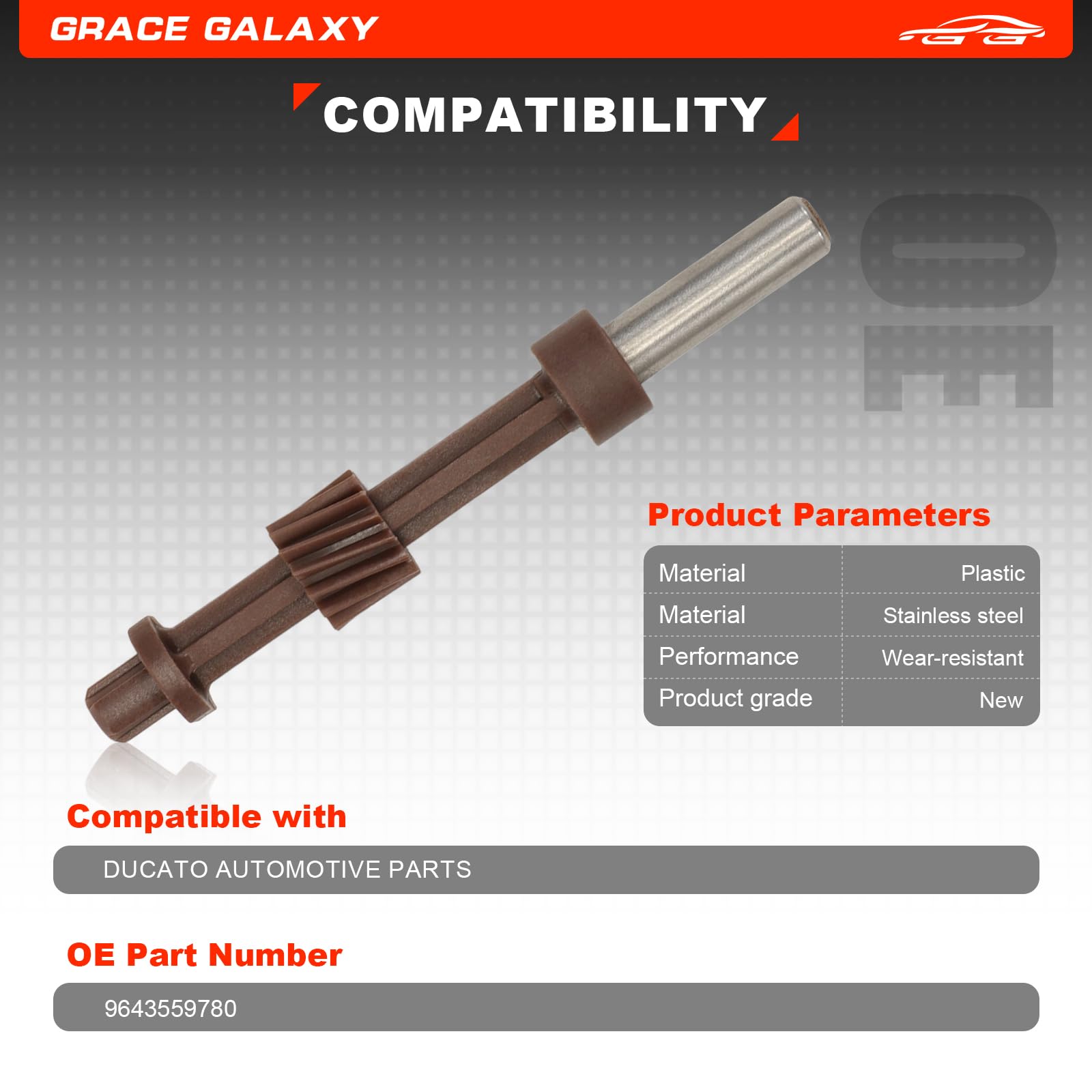GraceGalaxy 9643559780 Koło zębate wału tachometru dla Ducato Boxer Jumper