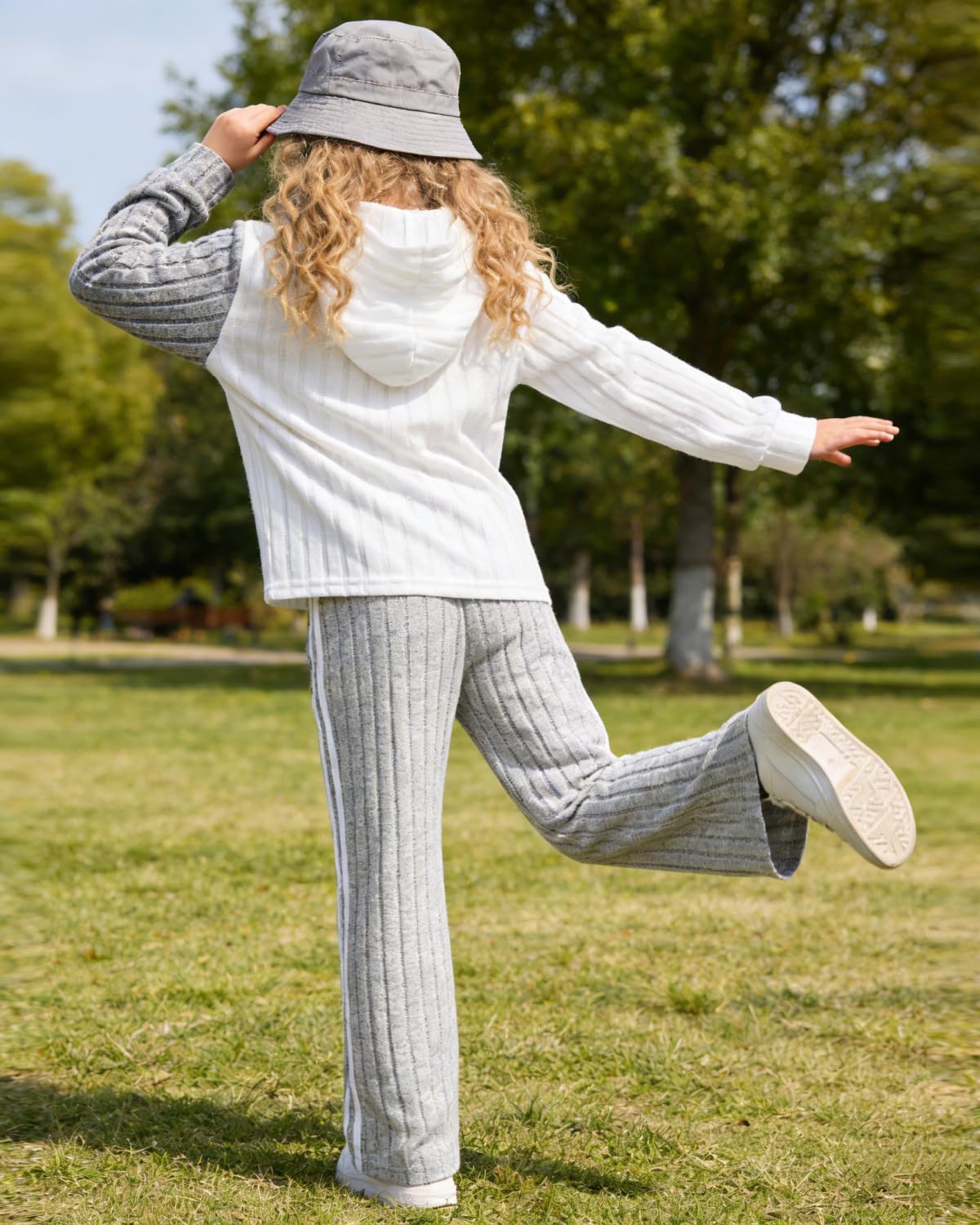 Girls Clothes 2 Piece Long Sleeve Hoodie Colorblock Sweatshirt + Pant Fall Winter Set Size 7-14 Years - Image 7