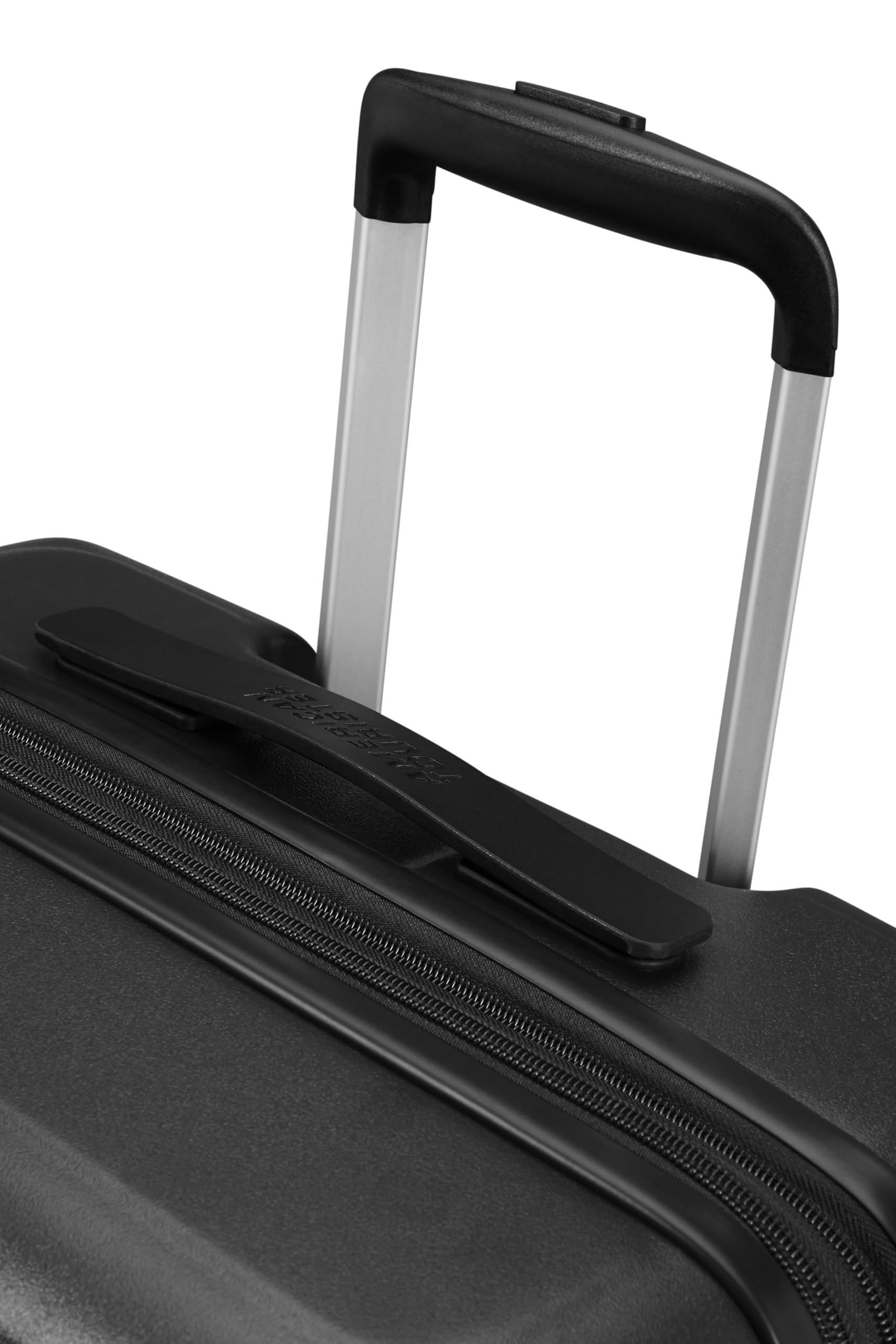 American Tourister Aerotech - Set di valigie rigide da 3 pezzi (bagaglio a mano, medio, grande), espandibile, set di trolley con lucchetto TSA - nero (nero metallizzato)