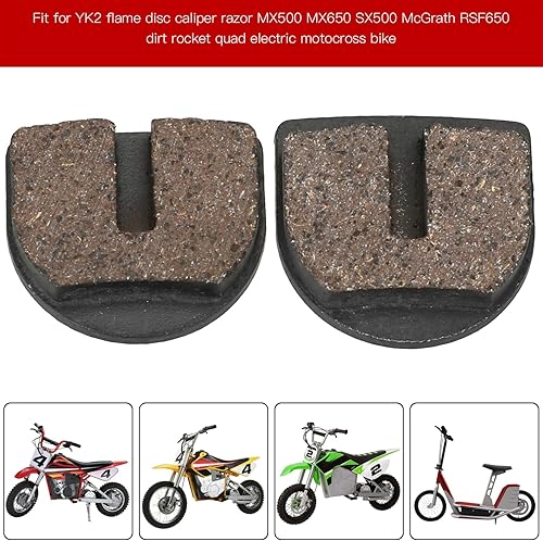 Miniatura 4 de GREHUA Pinza de freno de disco delantera y trasera redondeada para Razor MX500 MX650 SX500 McGrath RSF650 Motovox Dirt Rocket Quad Motocross