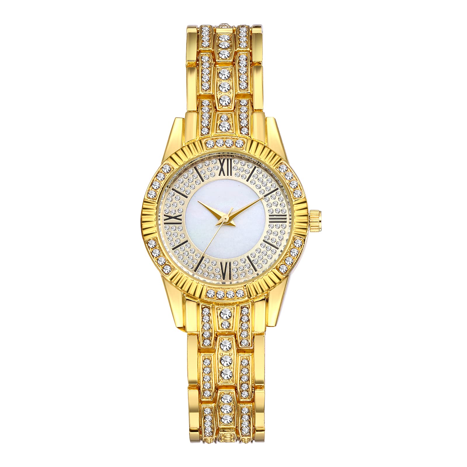 JewelryWe Damenuhr Elastische Uhr mit Pulsberechnung: 12/24H
