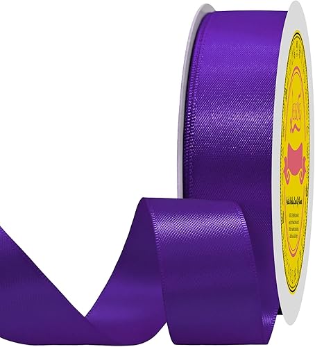 Miniatura 236 de Cinta de satén verde esmeralda de doble cara de 1-1/2 pulgadas x 50 yardas, cinta de poliéster verde esmeralda para envolver regalos, muy adecuada