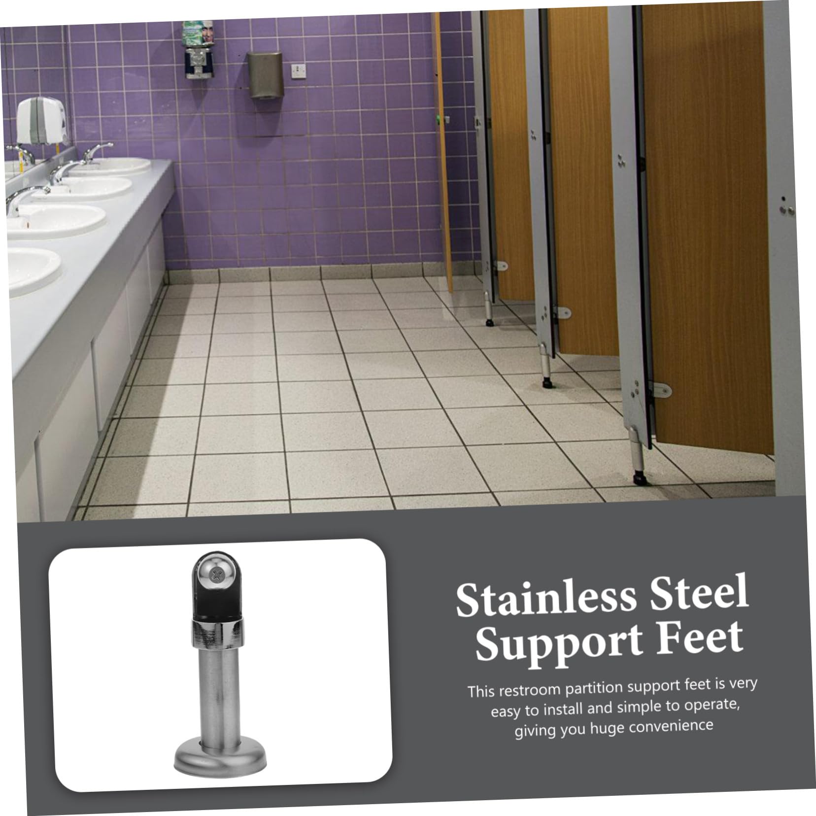 SOLUSTRE 2pezzi Per Partizioni Toilette Inossidabile Pz e Facili Da Installare Per Bagni Pubblici Accessori Per Separazione Spazi Sanitari