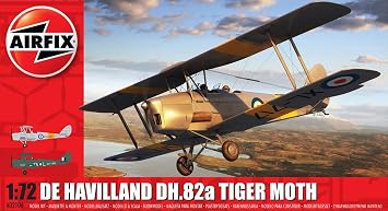 Airfix De Havilland DH.82a Tiger Moth 1:72 Military Aviation Plastic Model Kit A02106