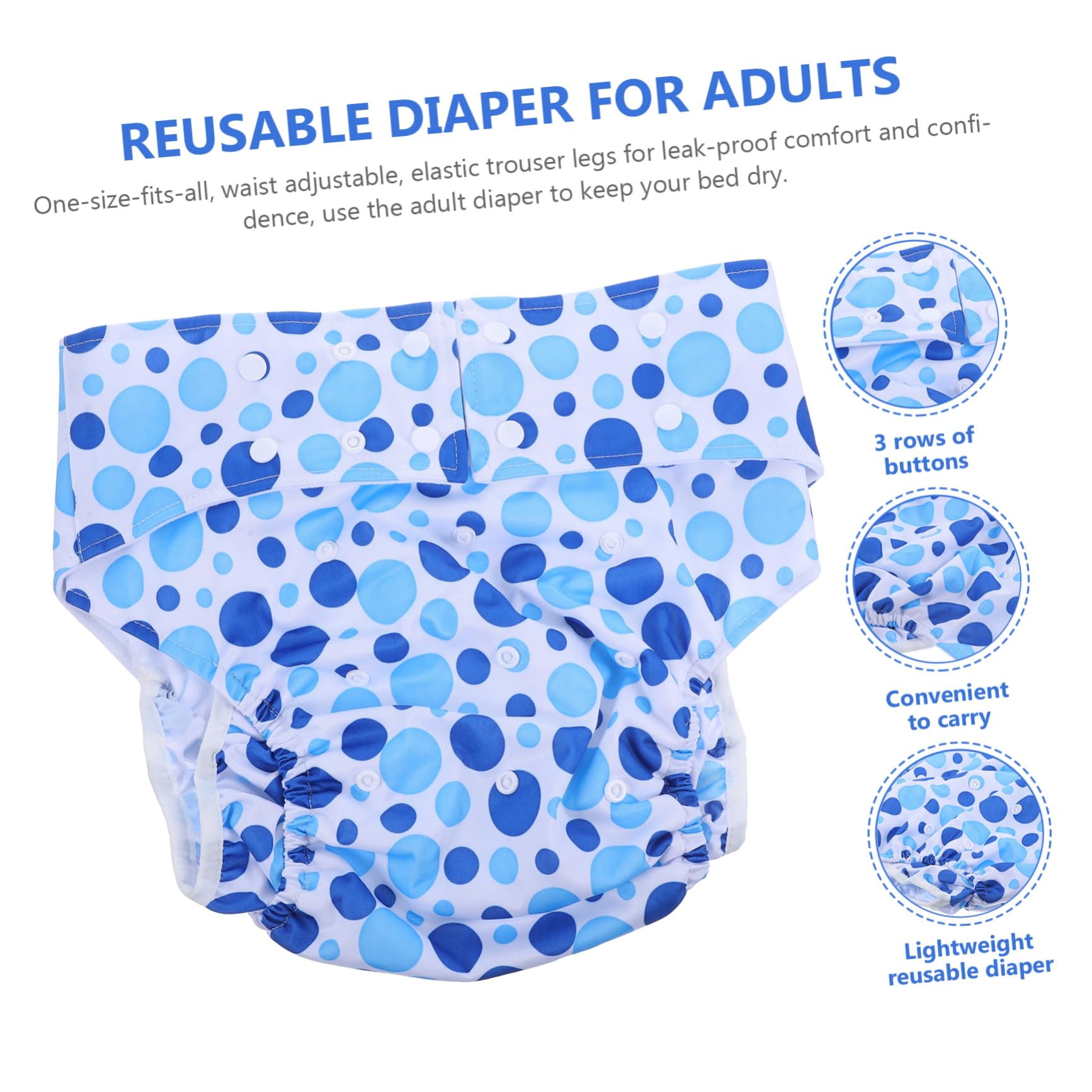 FOMIYES Adult Diapers Leak Proof Breathable Washable Incontinence Pants for Men Women