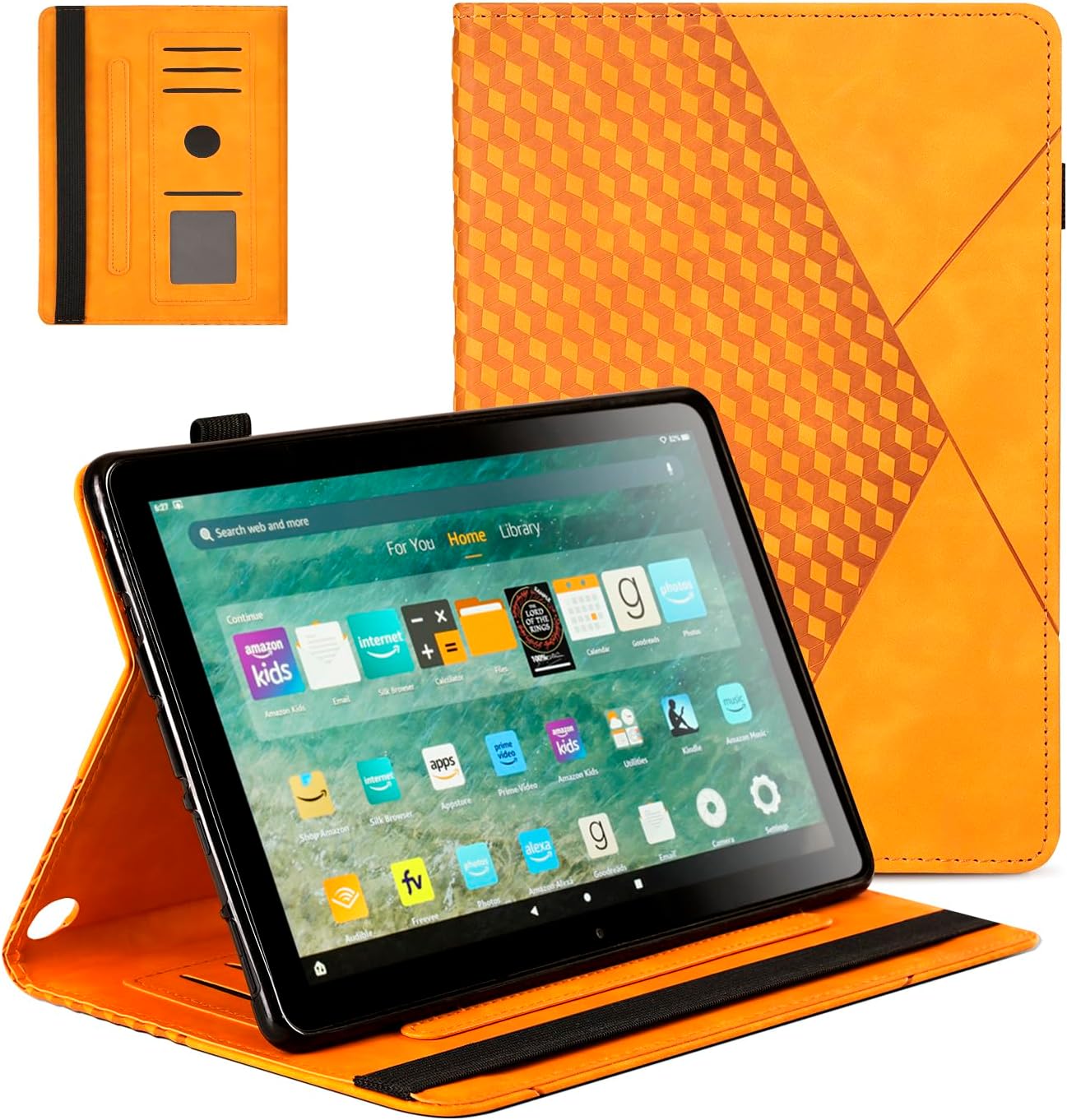 Premium Leather Folio Case for DM 10 Tablets (13th/11th Gen, 2025/2023/2021) - Auto Wake/Sleep, Multi-Angle Stand, Card Slots & Military-Grade Protection(Black)