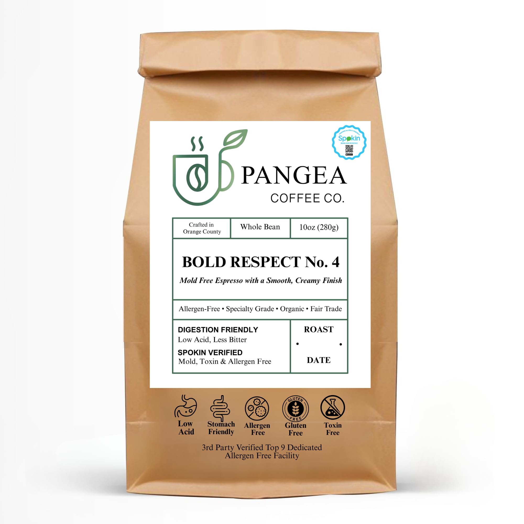 Amazon.com : Pangea Bold Respect Low Acid Espresso Whole Bean