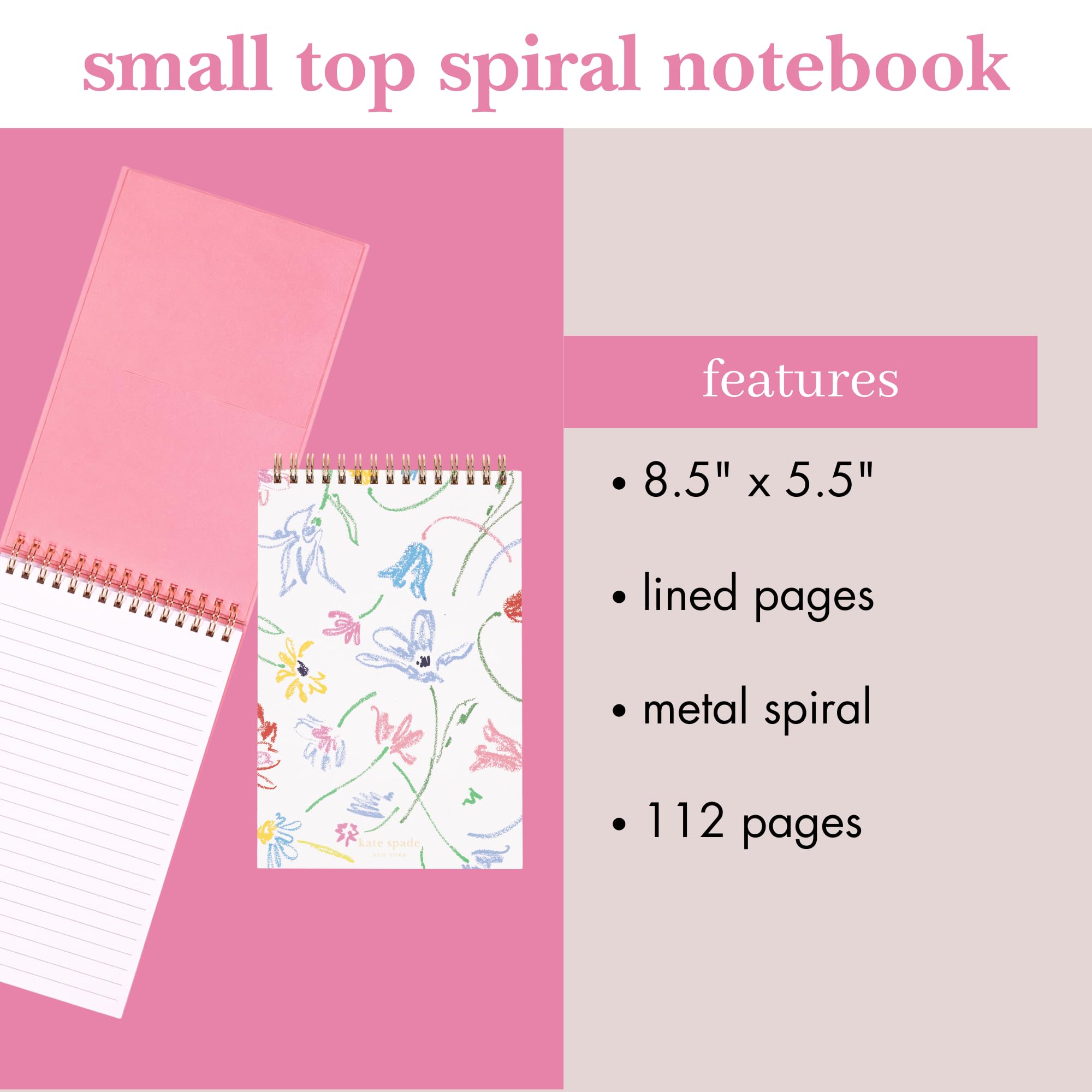 Amazon.com : kate spade new york Small Top Spiral Notebook, Joyful