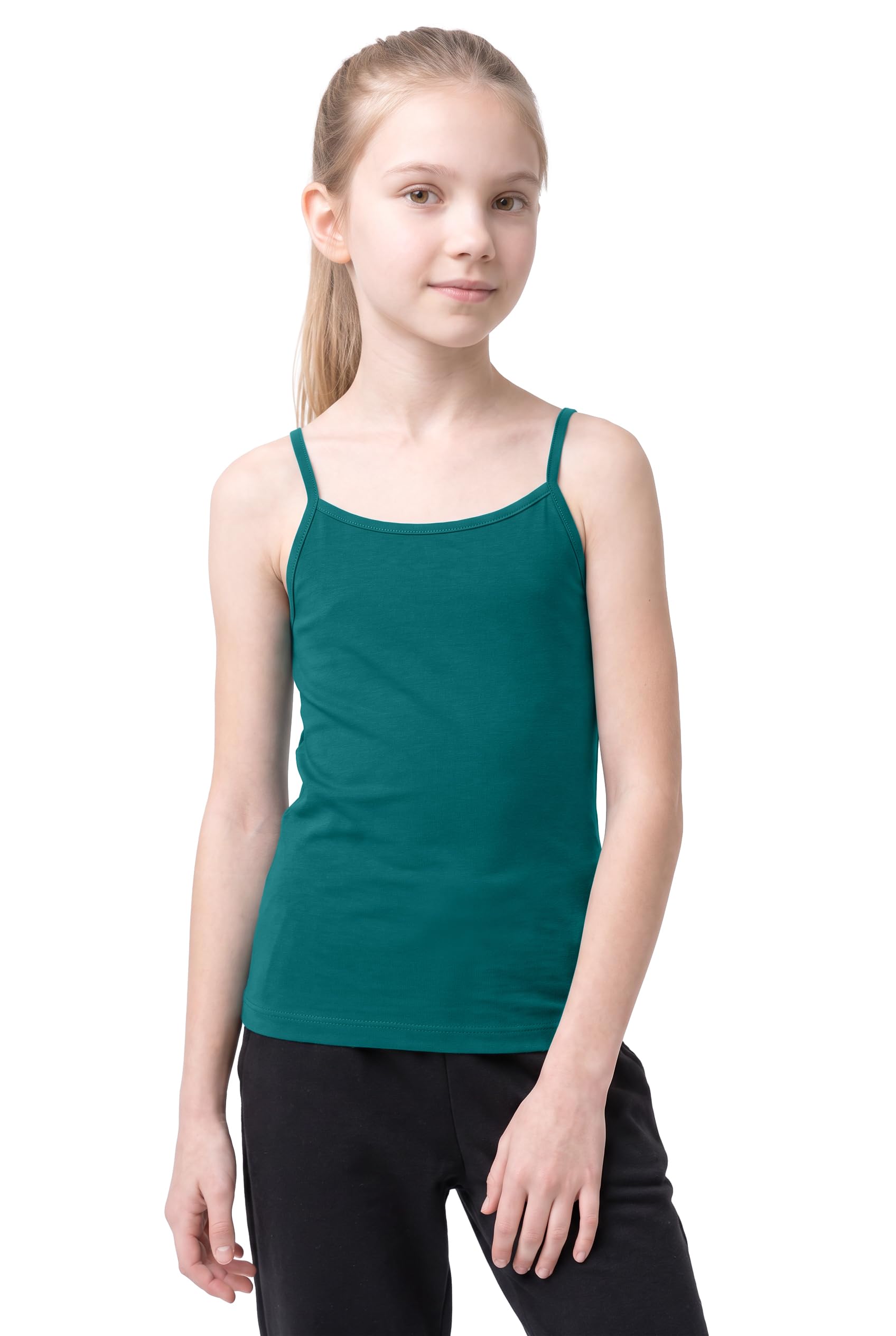 Kurve Girl’s Sleeveless Tank Top – Stretch Undershirts Cami Camisole, UV Protective Fabric, Rated UPF 50+ (Made in USA)