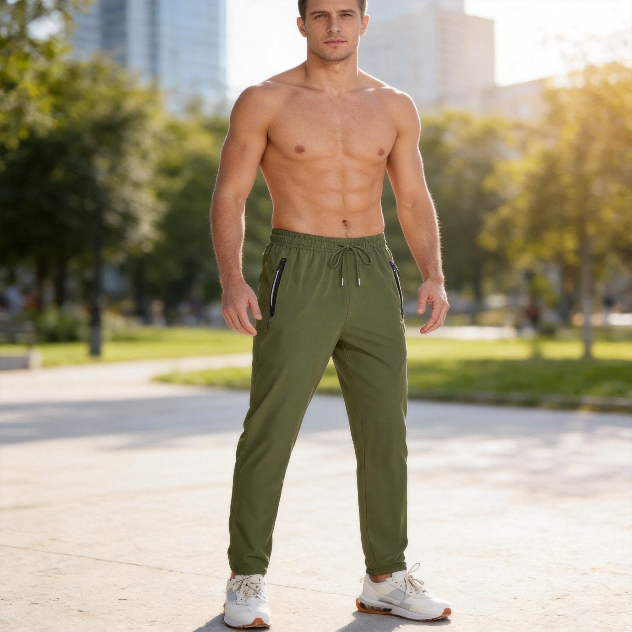 Pantalones deportivos ligeros de secado rápido para hombre, para correr, gimnasio, trotar — view 6