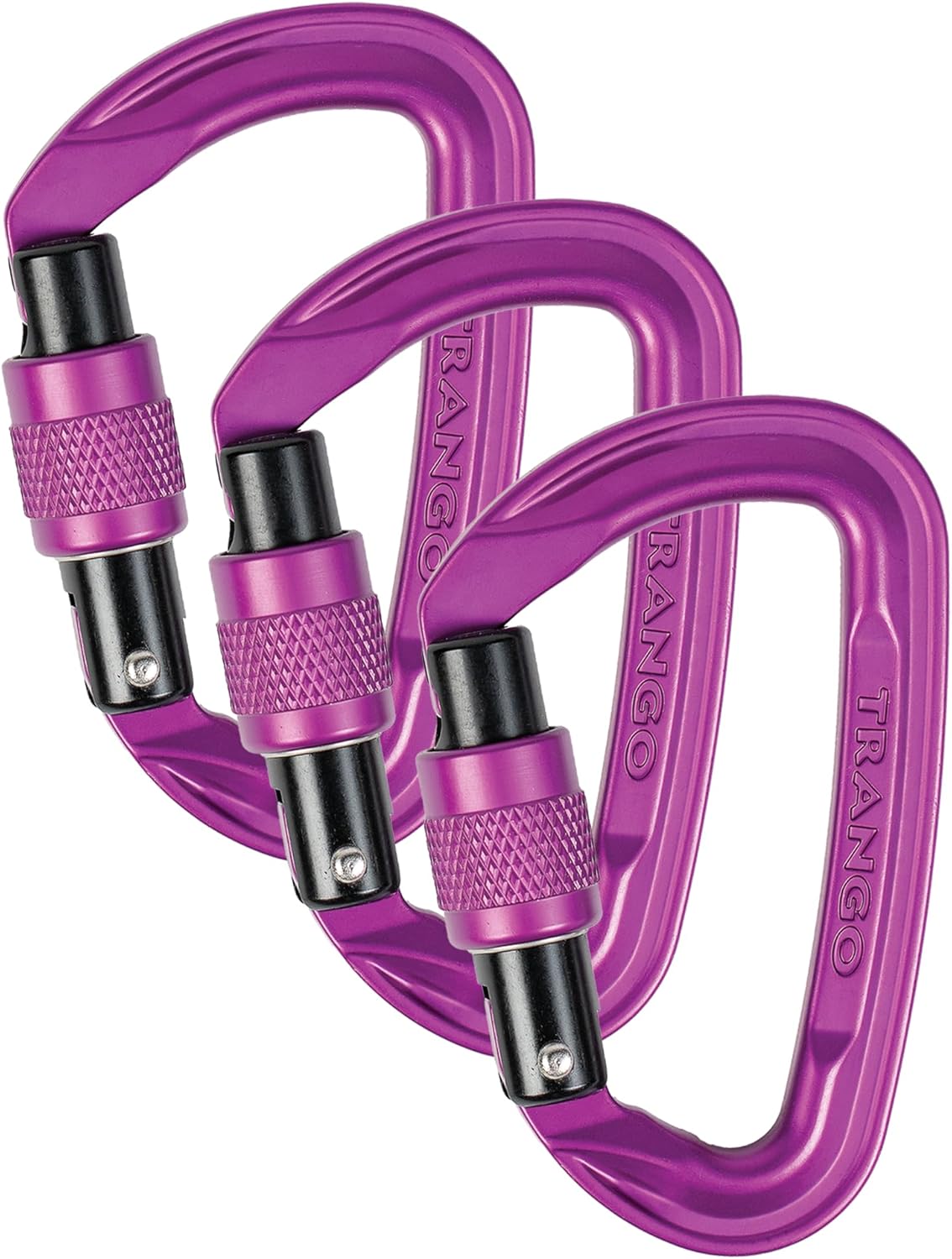 Trango Superfly Evo Screwlock Carabiner - Lightweight Locking Carabiner, Keylock Nose, 26kN, Single & 3 Pack, Rock Climbing