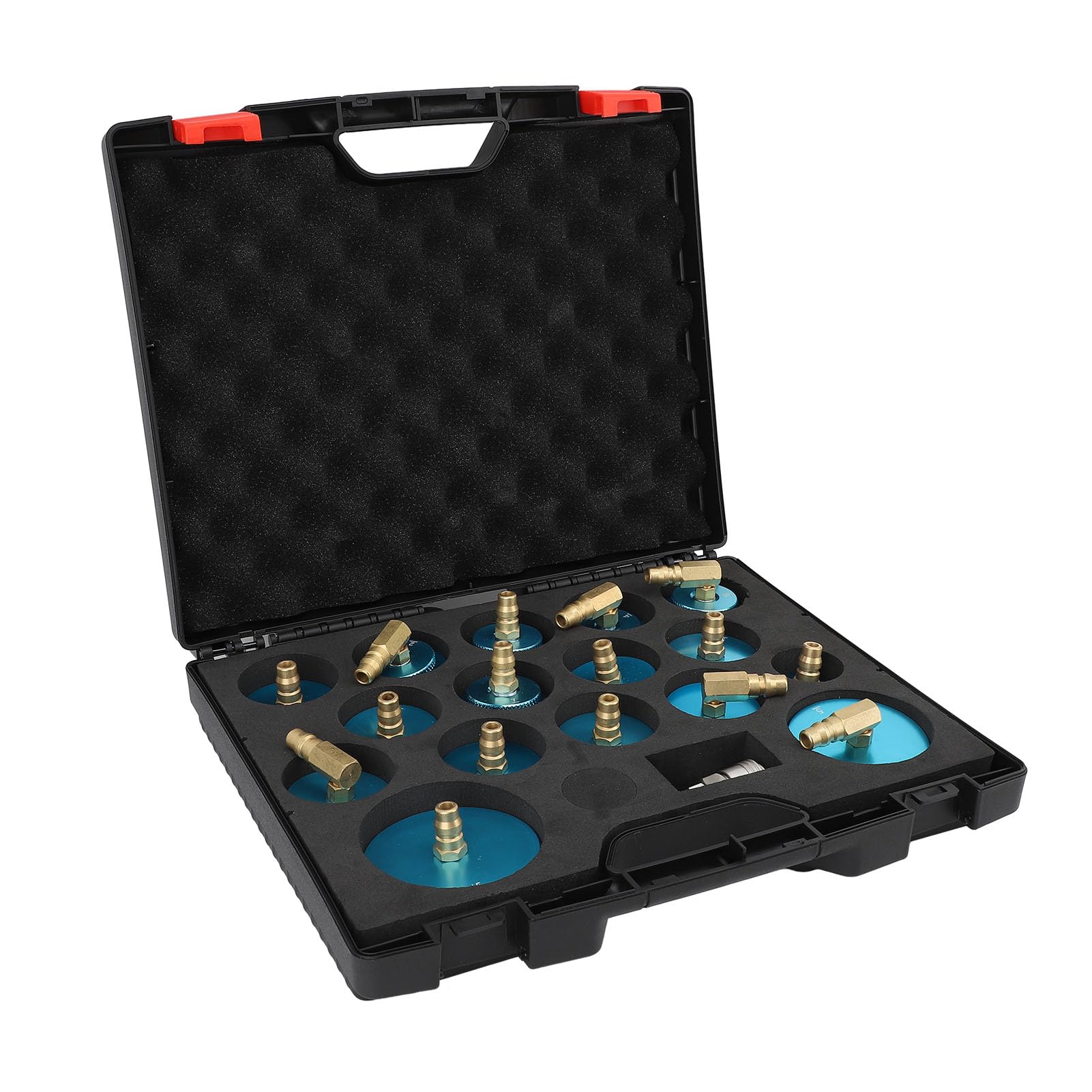 17 Pcs Brake Fluid Bleeding Tool, Master Cylinder Adapters Set Aluminium Alloy Brake Oil Fluid Bleeding Tool