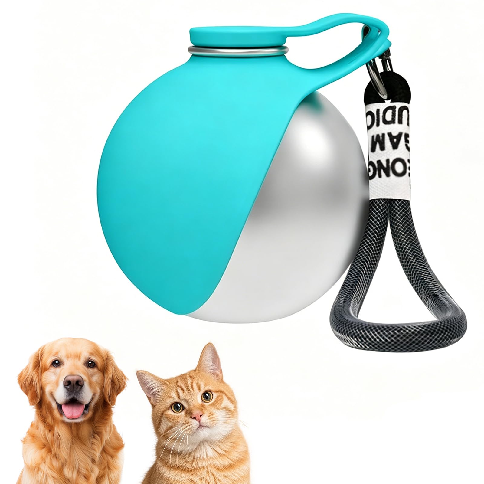 Bebedero Perro Portatil, Botella Agua Perro Antiderrame, Bol De Silicona Plegable, Fácil De Transportar, para Perros Pequeños Y Gatos (Azul)