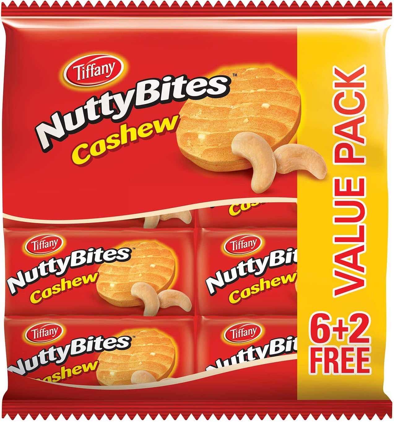 Tiffany Nutty Bites Cashew, 8x72g