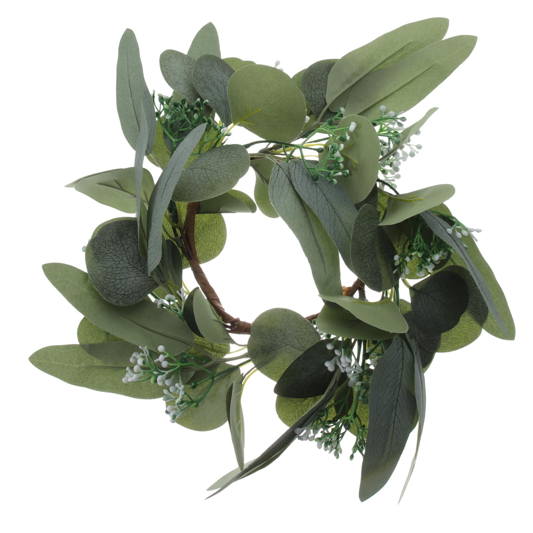 STOBAZA 5stücke Künstlicher Eukalyptus Kerzenkranz Wreath Für Festliche Tischdekoration Für Hochzeiten Weihnachten Besondere Anlässe Mit Lebhaften Farben Und Realistischen Blättern