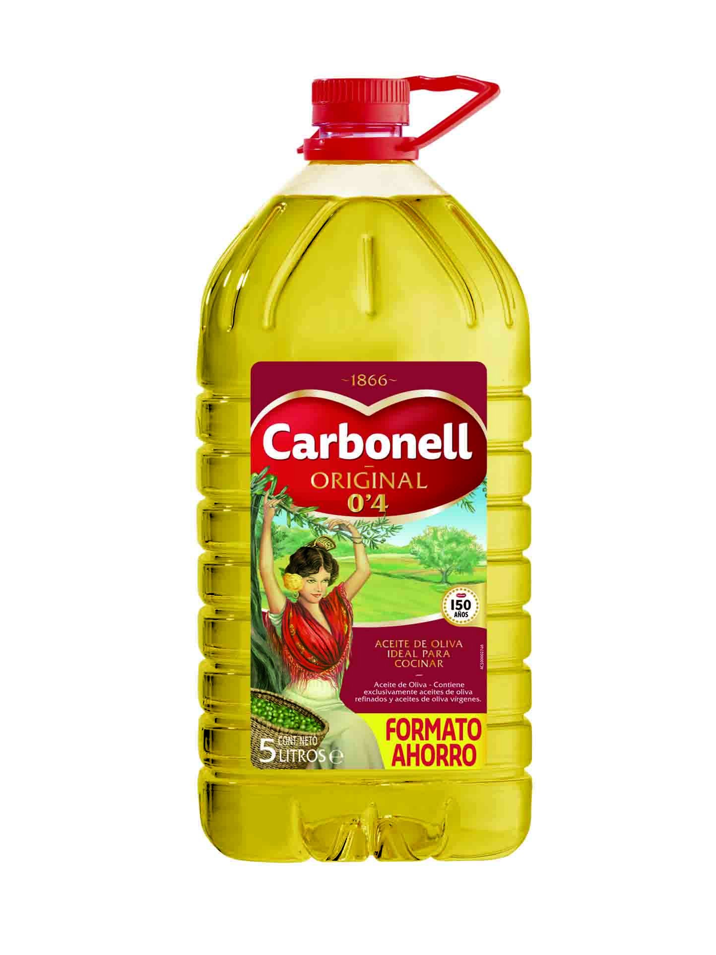 Aceite de oliva refinado 0,4 carbonell 5l pet