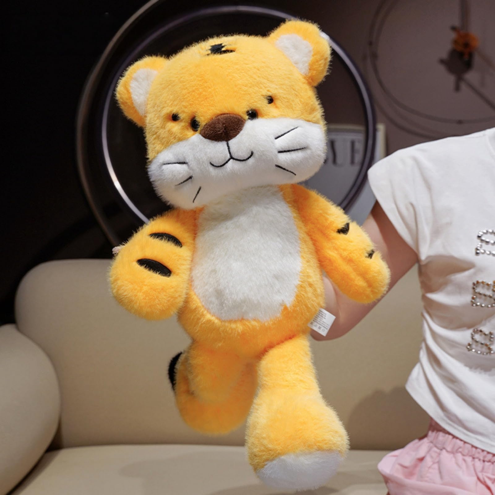 Kuscheltier Tiger,Plüschtier,Weichem Plüschmaterial,Stofftier,Geschenk Kinder,Soft Toy,Plüsch Spielzeug Tiger Plüschtier,Flauschiger Stofftier zum Spielen,Gemütliches Schmusetie (70cm)